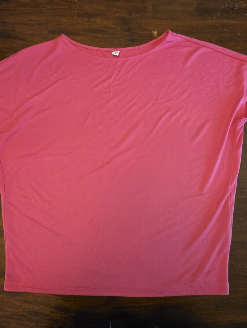 Uniqlo Pink Short Sleeve Dolman Tee Scoop Neck Knit Top - Size S